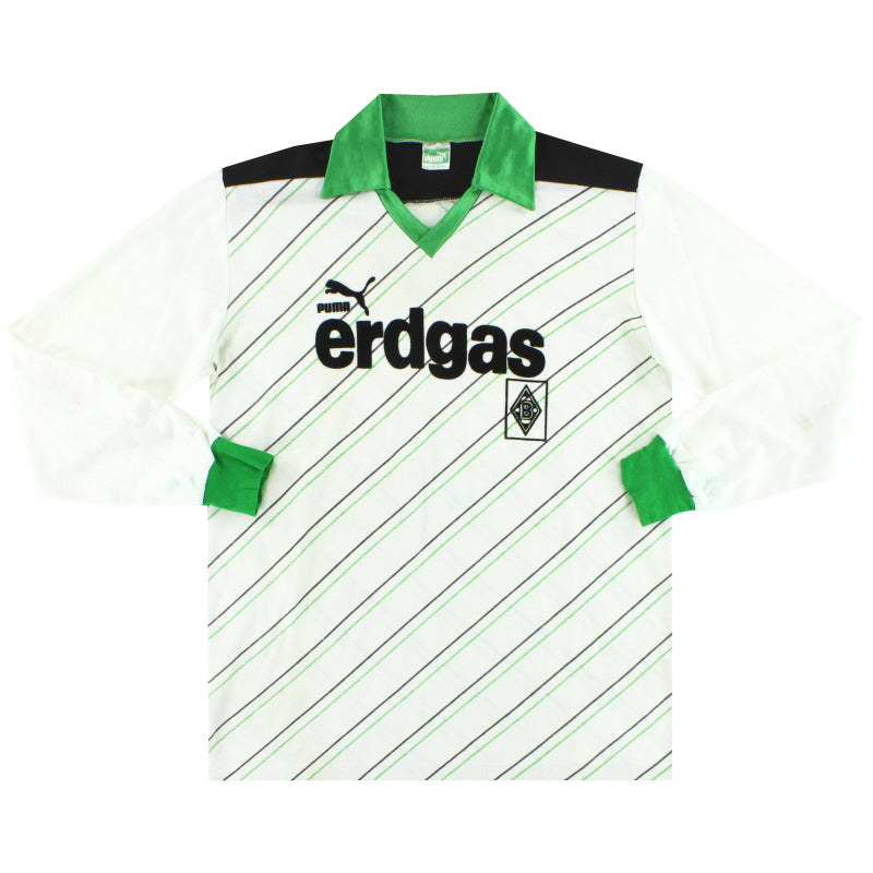1985-87 Borussia Monchengladbach Puma Home Shirt L/S L - Other German Clubs / Very Good / Large