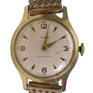 Vintage 1950s Timex Marlin Gold Tone Wristwatch For Repair